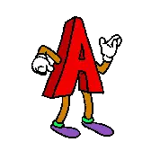 Dancing Capital Letter A Sticker