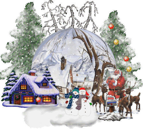 Boldog Karácsonyt Snow Globe: Merry Christmas Scene