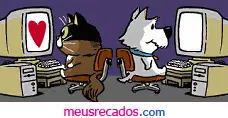 Cat and Dog Online Dating Sticker