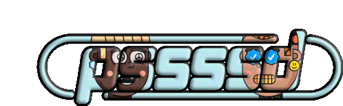 Animated Possessed Word with Changing Faces
