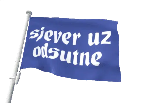 Sjever uz odsutne BBB Dinamo Flag Sticker