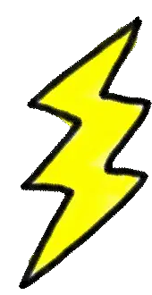 Animated Doodle Lightning Bolt Sticker