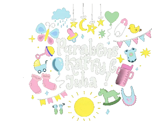 Congratulations Kathy & Juba: Baby Celebration Sticker