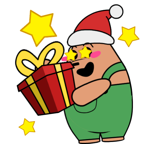 Pantsbear Christmas Present Animated Sticker
