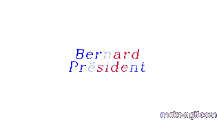 Animated 'Bernard Président' Text Sticker