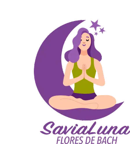 SaviaLuna Meditation Moon Bach Flowers Sticker
