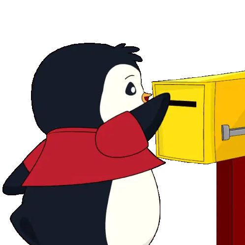 Pudgy Penguin Waiting for Amazon Delivery