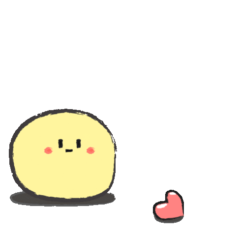 Dull, Not Caring Character with Heart Sticker