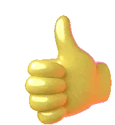 Golden Thumbs Up Sparkling Sticker