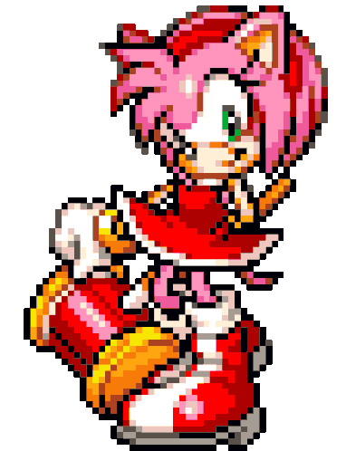 Amy Rose Wink & Kiss - Sonic The Hedgehog Sticker