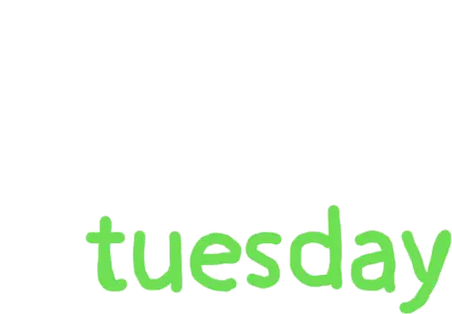 Neo Tuesday Animated Text Sticker