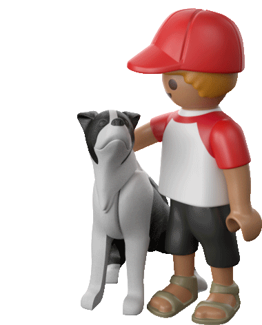 Playmobil Boy & Dog: Affectionate Petting Sticker