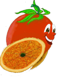 Happy Rolling Tomato Fruit Sticker