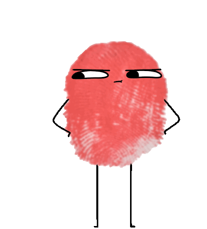 Grumpy Fingerprint Okay Okay Sure Sticker