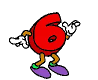 Dancing Number 6 Animated Sticker