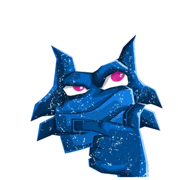 Wolf Thinking Question Sticker
