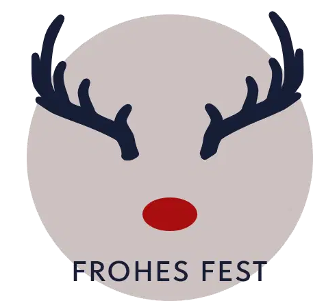 Heine Reindeer Frohes Fest Happy Holidays Sticker