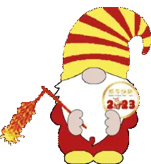 Chinese New Year Gnome Sticker