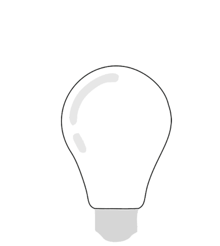 Animated Lightbulb Idea Sticker
