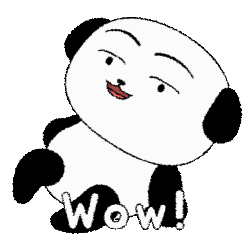 Amazed Panda Says 'Wow!' Star-struck Expression