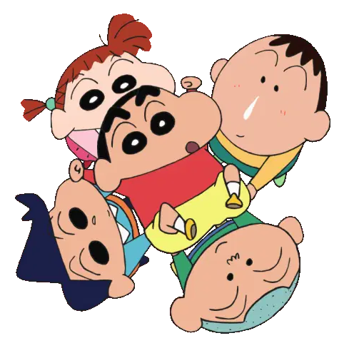 Crayon Shin-chan & Friends Happy Pile-Up (7crore) Sticker