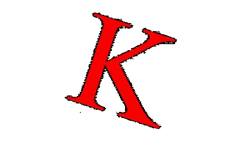 Red Stylized KY Letters Sticker