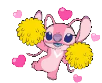 Angel Cheering with Pom-Poms Sticker
