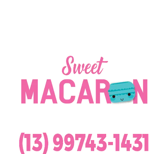 Sweet Macaron Oficial Contact Sticker