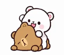 Cute Animated Bears Hugging