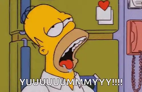 Homer Simpson Drooling Yummy