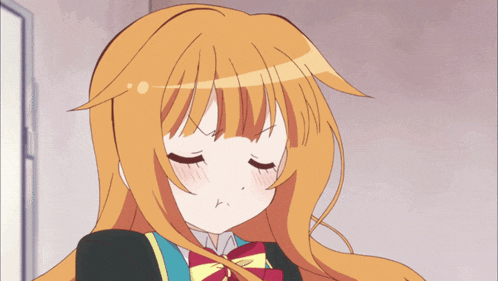 Mao Amatsuka Pouting in GJ-bu Anime