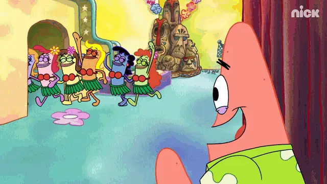 Patrick Star Waves Goodbye