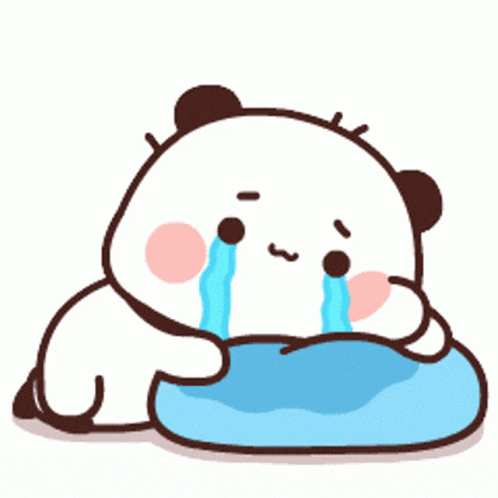 Bubu Dudu Crying on Pillow