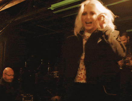 Emily Armstrong of Linkin Park Laughing on Stage