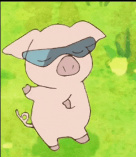 Dancing Piggy with Sunglasses