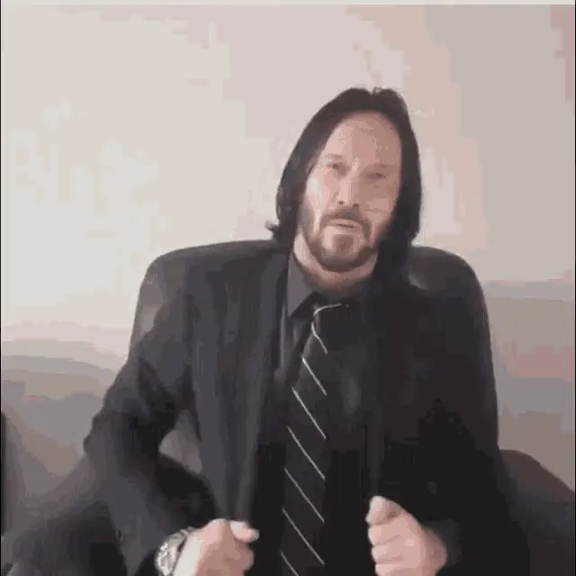 Keanu Reeves in Suit and Tie
