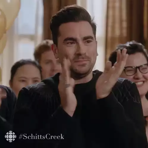 Dan Levy Clapping Proudly