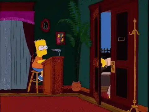 Grandpa Abe's Confused Exit in The Simpsons