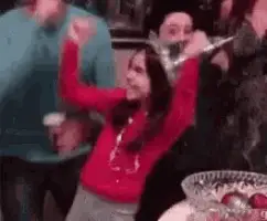 Excited Birthday Girl Cheering