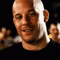 Vin Diesel Smiling and Looking at the Camera