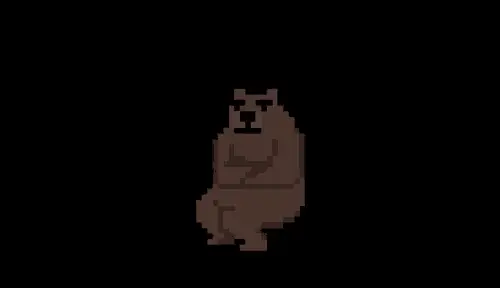 Pixel Art Bear Gopnik Squats