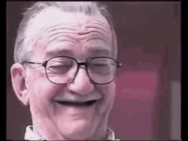 Coughing Grandpa Laughing Happily