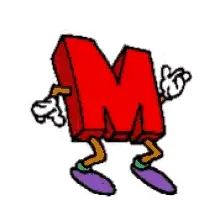 Dancing Cartoon Letter M