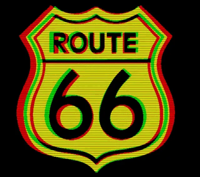 Iconic Route 66 Shield Sign