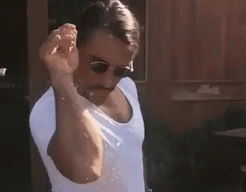 Salt Bae Sprinkling Salt