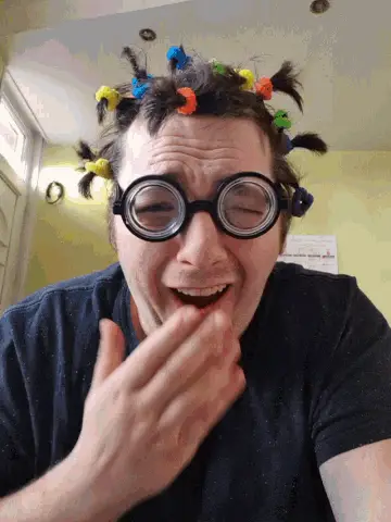 Lol Hahaha: Man with Funny Hair and Glasses