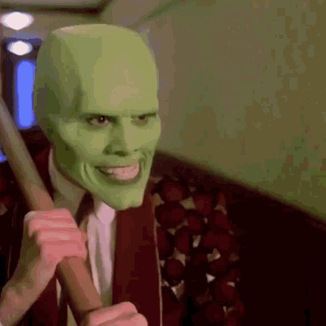 Jim Carrey as The Mask: Eyes Pop, Tongue Extends