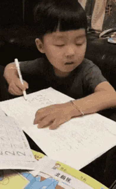 Funny Boy Falls Asleep While Writing – school memes meme GIF free download no watermark 2026