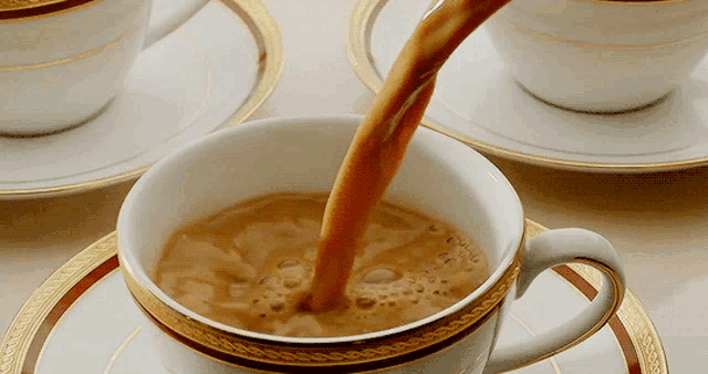 Pouring Coffee into a Cup