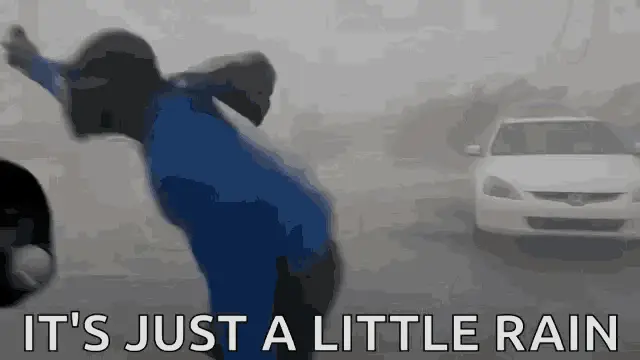It's Just a Little Rain: Man Blown Away by Storm